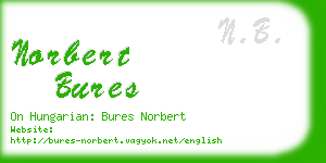 norbert bures business card